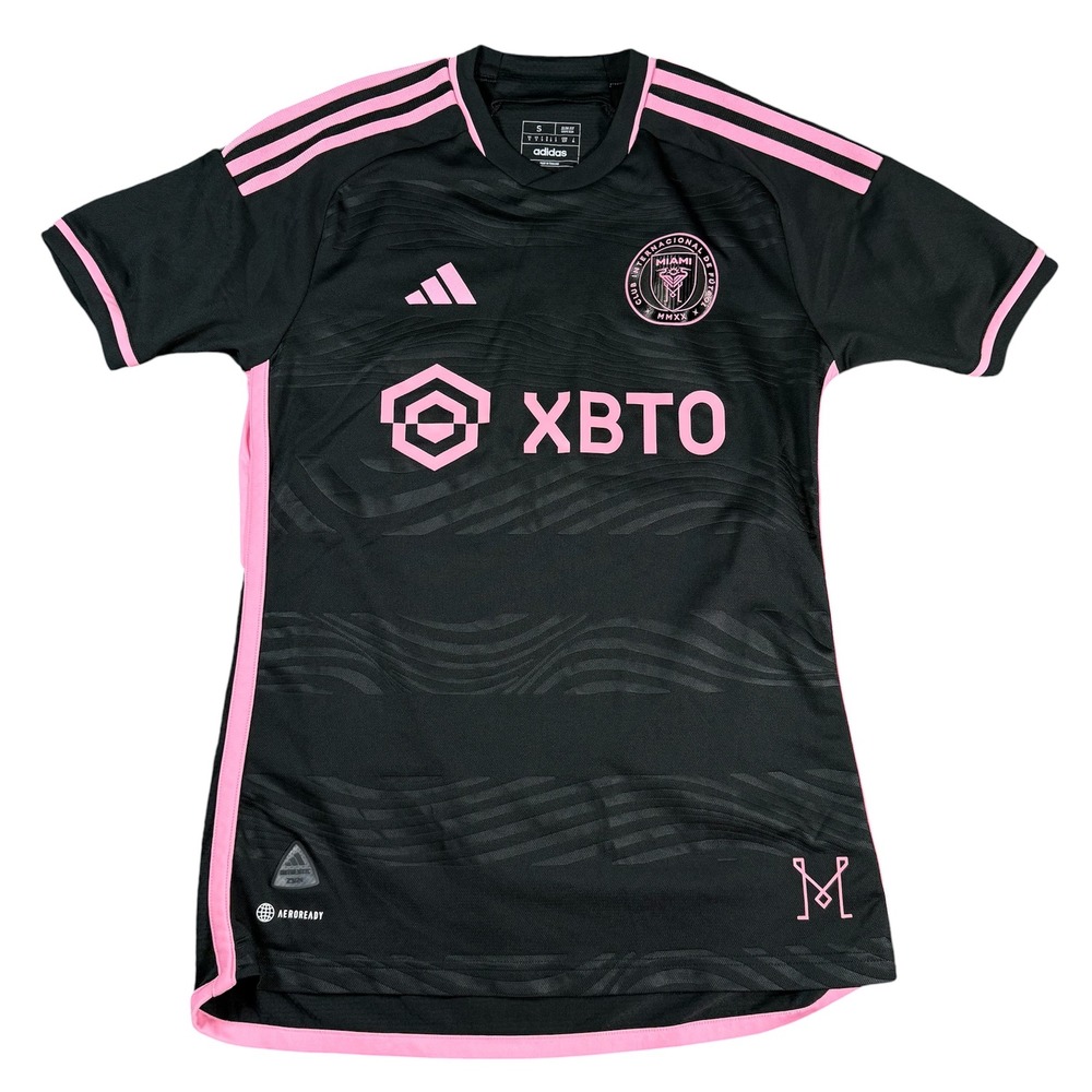 Adidas Inter Miami CF Away Jersey Mens Small Black Pink Aeroready Soccer Shirt